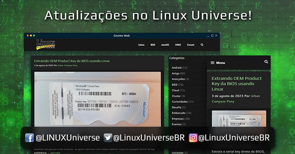Atualizações no Linux Universe
